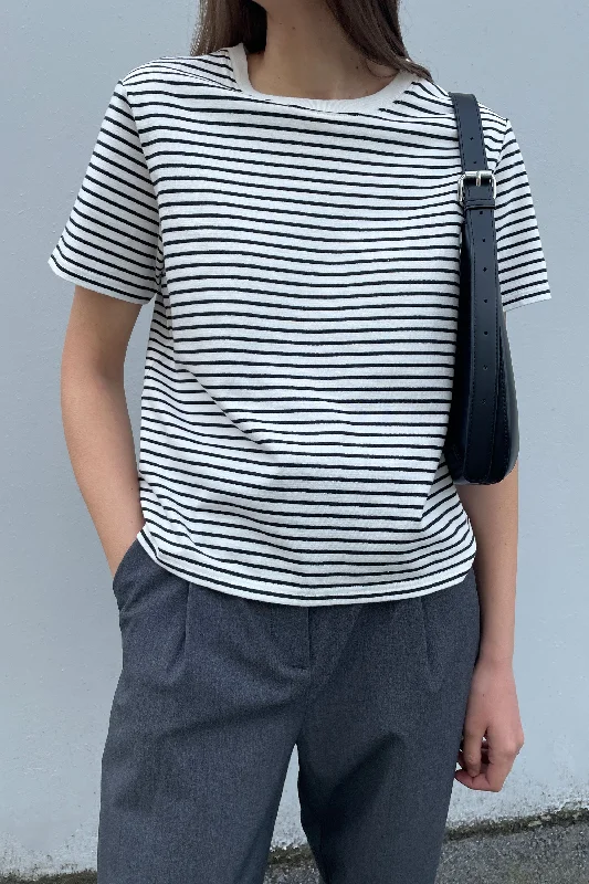 STRIPED T-SHIRT-- Terry Blend Velvet Blend Canvas Blend