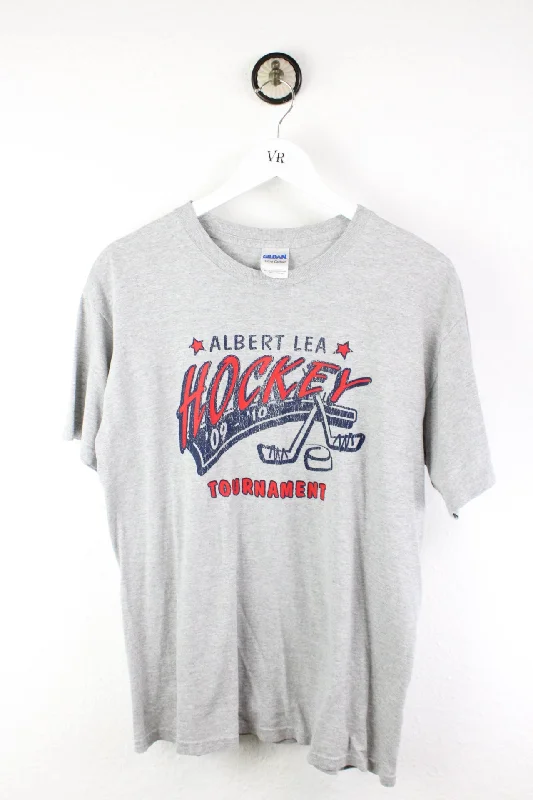 Vintage Hockey Tournament T-Shirt (M)-- Thin T-Shirt Open Front Quick Dry