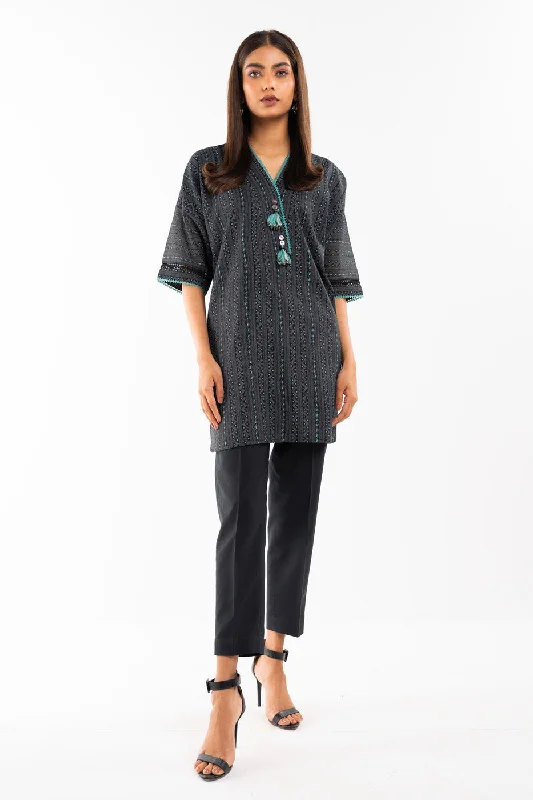 1 Pc Printed Lawn Shirt-- Mesh Blend Leather Blend Suede Blend