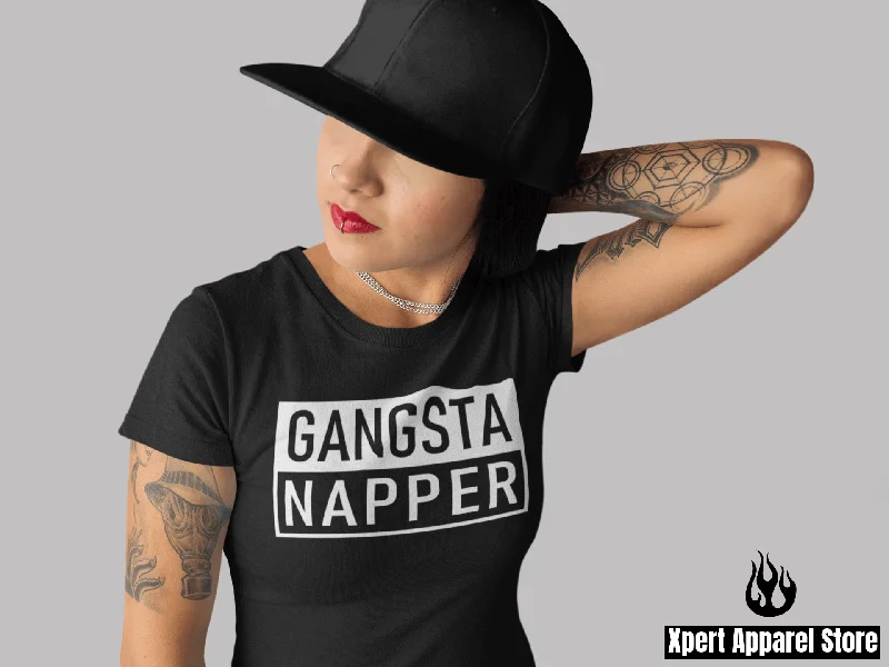 Gangsta Napper T-Shirt | Funny Nap Shirt | Napping Tee-- Oversized T-Shirt Spandex breathable