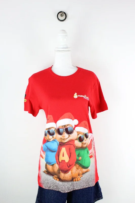 Vintage Alvin and the Chipmunks T-Shirt (S)-- Beaded Sequined Faux Fur