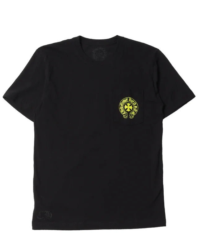 Yellow Horseshoe T-shirt-- Spandex Blend Rayon Blend Denim Blend