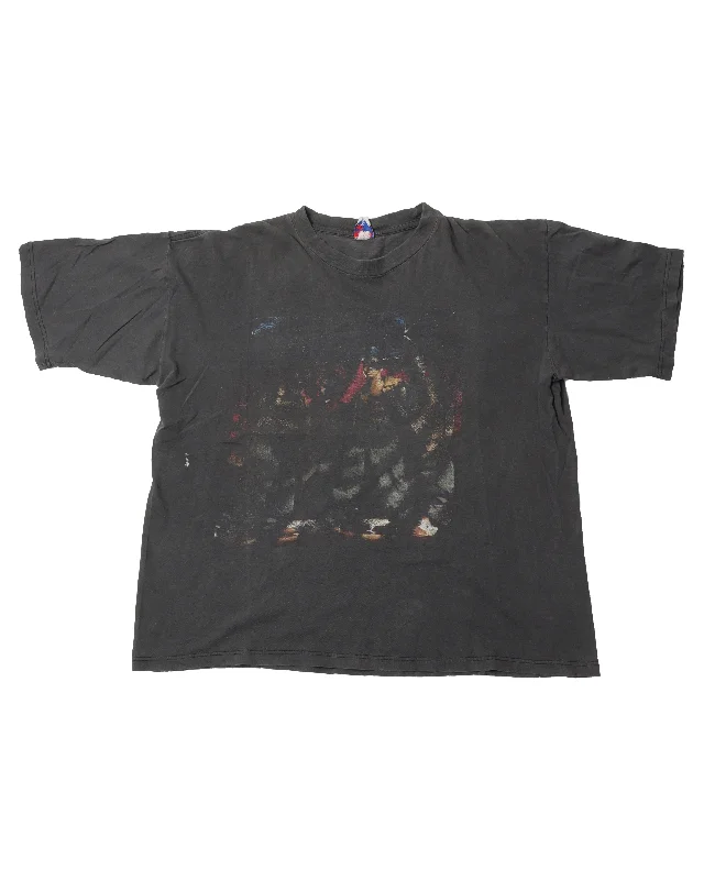 B2k T-Shirt-- Mesh Blend Leather Blend Suede Blend