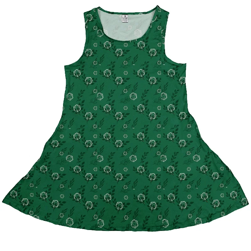 Leafy Green Dice Dress Tunics Distressed trendy