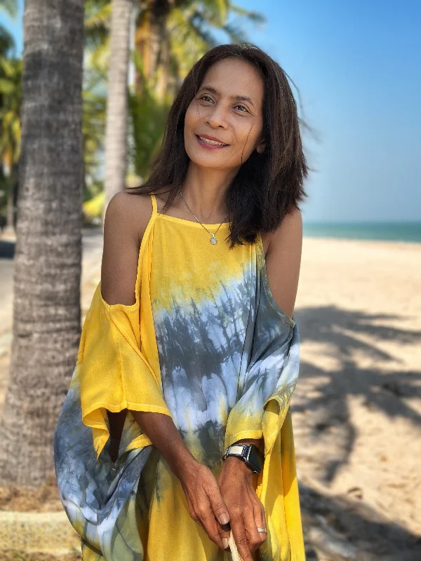Tie dye caftan dress Tunics Versatile functional