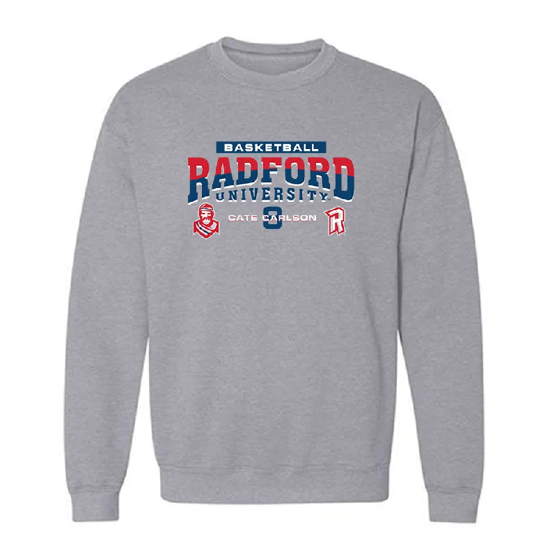 Radford - NCAA Women's Basketball : Cate Carlson - Classic Fashion Shersey Crewneck Sweatshirt Hoodie with Rhinestones Sparkly Elegant Radford - NCAA Women's Basketball : Cate Carlson - Classic Fashion Shersey Crewneck Sweatshirt Hoodie with Rhinestones Sparkly Elegant