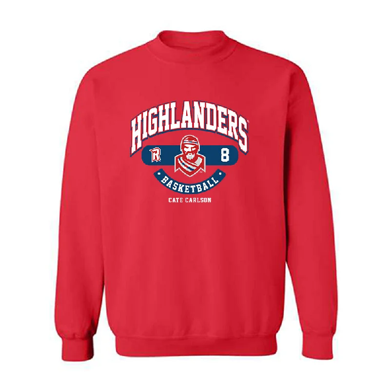 Radford - NCAA Women's Basketball : Cate Carlson - Classic Fashion Shersey Crewneck Sweatshirt Hoodie with Raw Hem Edgy Unfinished