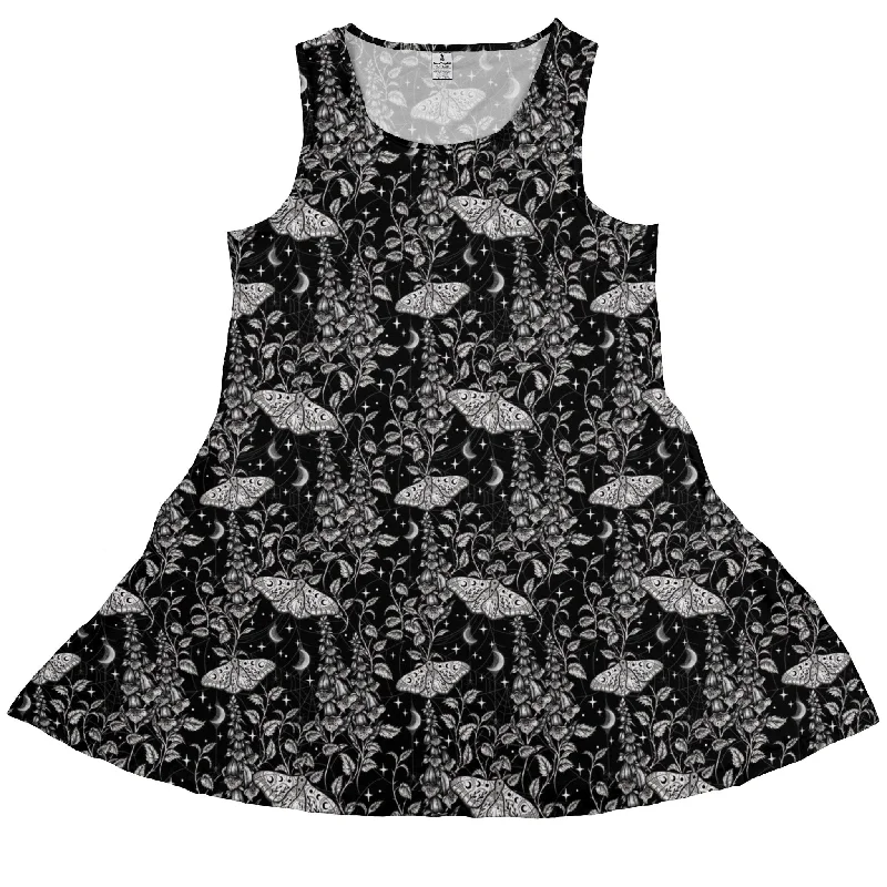 Episodic Moth Black White Night Dress Tunics Evening elegant
