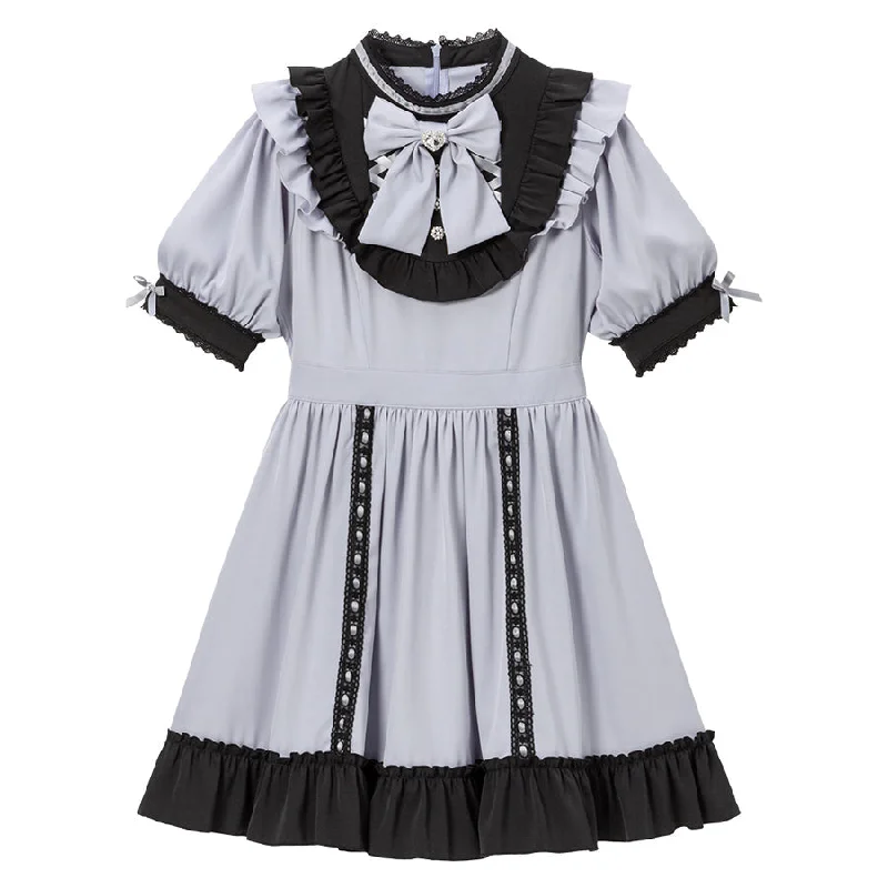 Dear My Love Whip "Lace-up Ribbon Dolly" dress Tunics Stylish modern