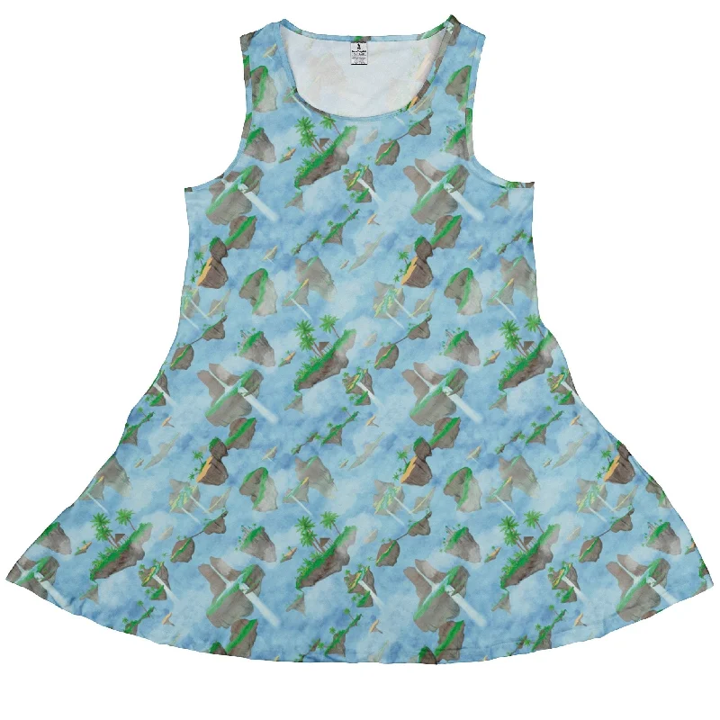 Fantasy Floating Isles Dnd Dress Tunics Corduroy durable