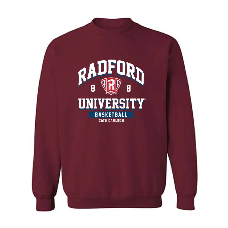 Radford - NCAA Women's Basketball : Cate Carlson - Classic Fashion Shersey Crewneck Sweatshirt Hoodie with Tie-Dye Psychedelic Retro Radford - NCAA Women's Basketball : Cate Carlson - Classic Fashion Shersey Crewneck Sweatshirt Hoodie with Tie-Dye Psychedelic Retro