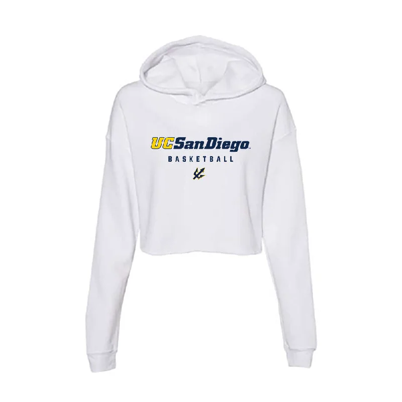 UCSD - NCAA Women's Basketball : Kayanna Spriggs - Women's Crop Fleece Hoodie Hoodie with Reflective Safety Nightwear UCSD - NCAA Women's Basketball : Kayanna Spriggs - Women's Crop Fleece Hoodie Hoodie with Reflective Safety Nightwear