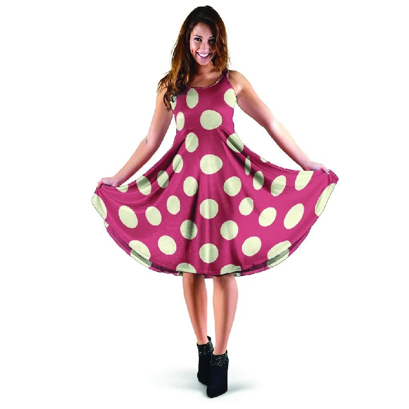 Vintage Red Polka Dot Dress Tunics Polka dots