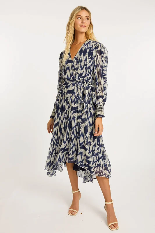 Saison Blue Katsuri Dress Tunics Stylish elegant