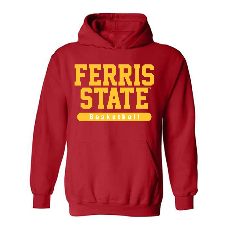 Ferris State - NCAA Women's Basketball : Mara Mitchell - Classic Shersey Hooded Sweatshirt Hoodie with Toggle Buttons Decorative Unique Ferris State - NCAA Women's Basketball : Mara Mitchell - Classic Shersey Hooded Sweatshirt Hoodie with Toggle Buttons Decorative Unique