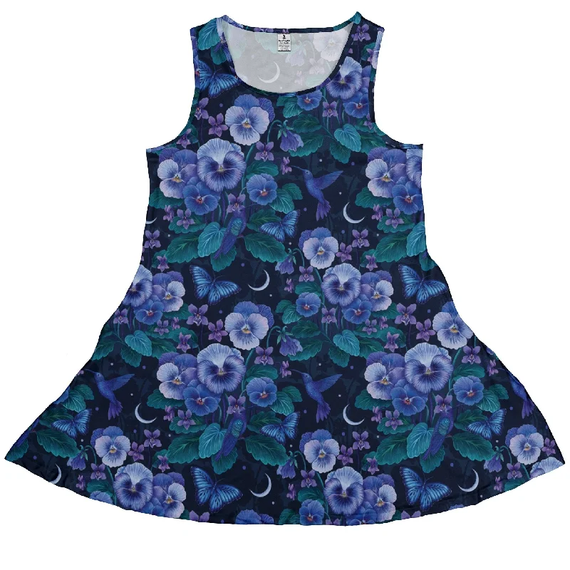Episodic Violet Purple Night Dress Tunics Solid Classic