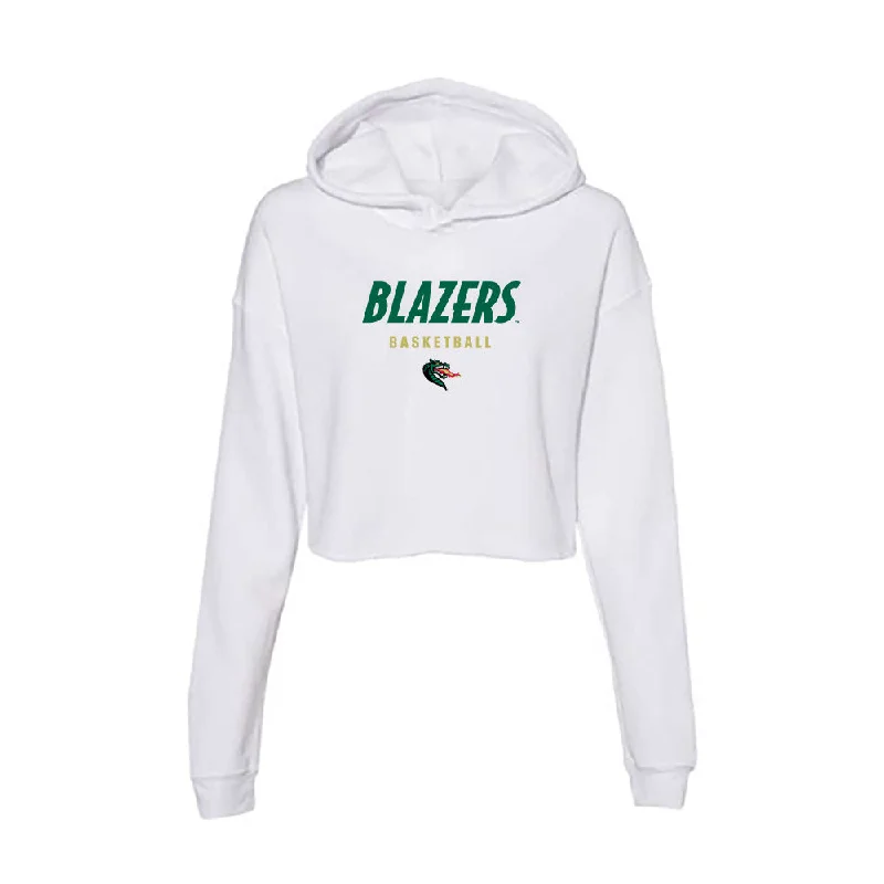 UAB - NCAA Women's Basketball : Tracey Bershers - Women's Crop Fleece Hoodie Hoodie with Camouflage Military Edgy UAB - NCAA Women's Basketball : Tracey Bershers - Women's Crop Fleece Hoodie Hoodie with Camouflage Military Edgy