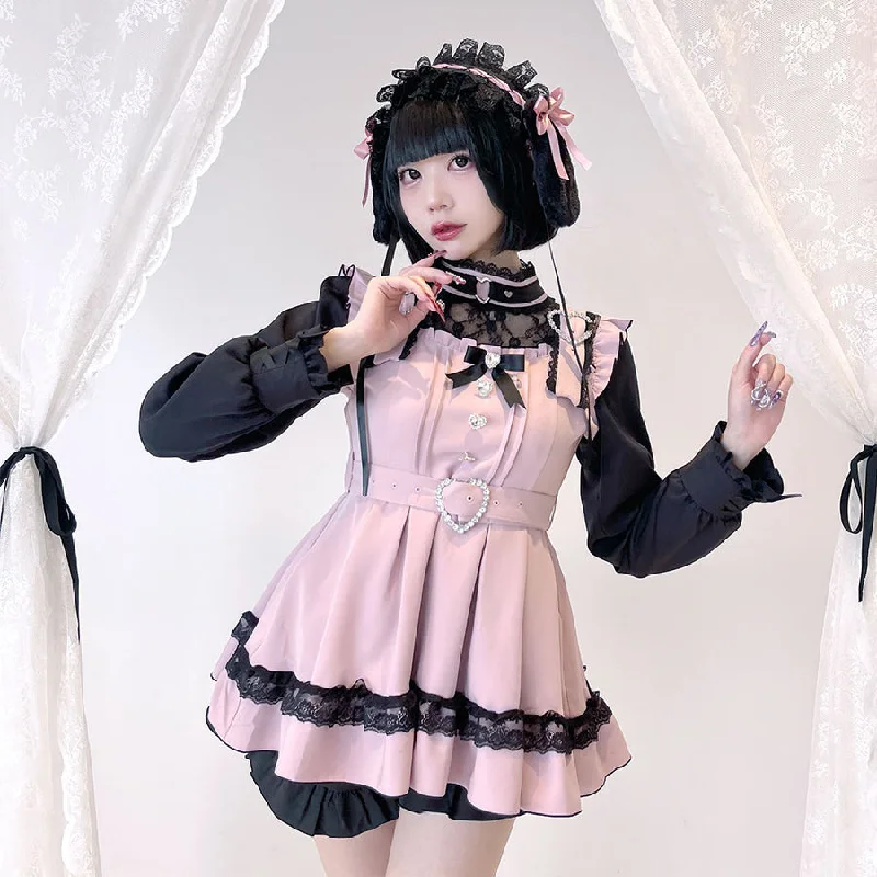Dear My Love "Heart Choker Belt Lace" dress Tunics Versatile stylish