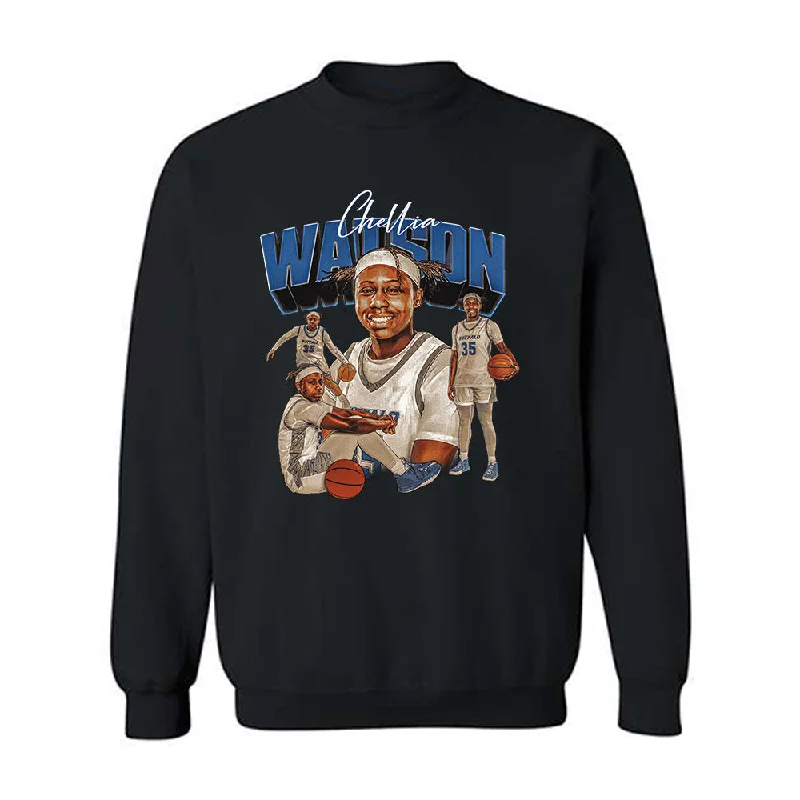 Buffalo - NCAA Women's Basketball : Chellia Watson - 90's Bootleg Style Team Player Collage Crewneck Sweatshirt Hoodie Crop Top Short Trendy Buffalo - NCAA Women's Basketball : Chellia Watson - 90's Bootleg Style Team Player Collage Crewneck Sweatshirt Hoodie Crop Top Short Trendy