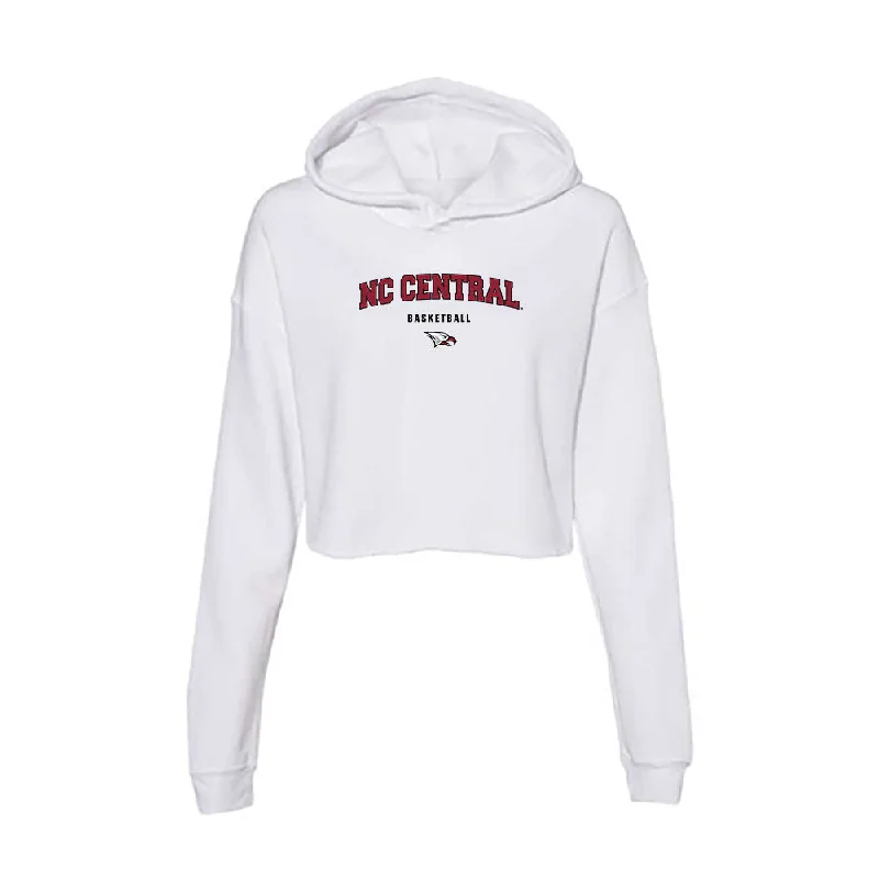 NCCU - NCAA Women's Basketball : Kimia Carter - Women's Crop Fleece Hoodie Zip Hoodie Drawstring Kangaroo Pocket NCCU - NCAA Women's Basketball : Kimia Carter - Women's Crop Fleece Hoodie Zip Hoodie Drawstring Kangaroo Pocket