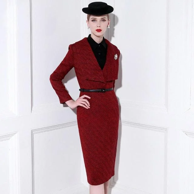 High End Tweed Temperament Banquet Dress Tunics New arrival