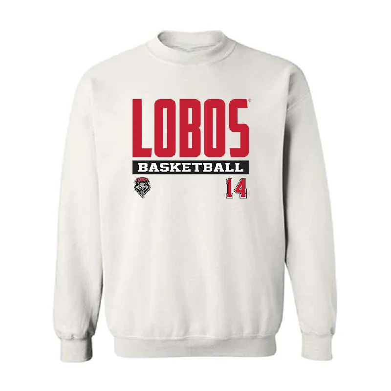 New Mexico - NCAA Women's Basketball : Hulda Joaquim - Classic Fashion Shersey Crewneck Sweatshirt Hoodie with Front Slit Layering Stylish New Mexico - NCAA Women's Basketball : Hulda Joaquim - Classic Fashion Shersey Crewneck Sweatshirt Hoodie with Front Slit Layering Stylish