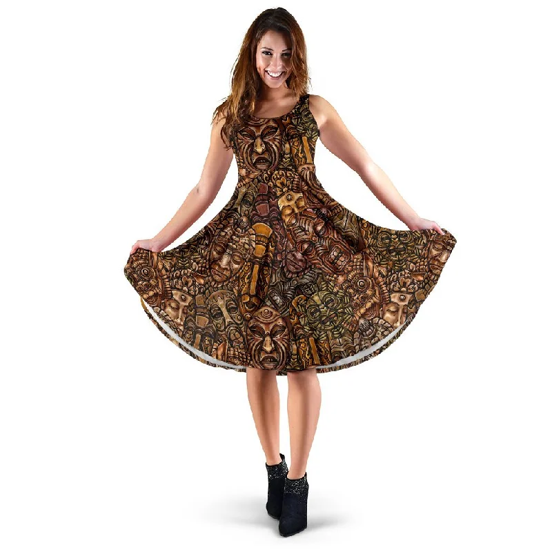 Pattern Print Totem Dress Tunics Exclusive limited