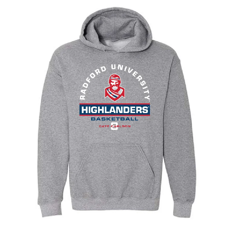 Radford - NCAA Women's Basketball : Cate Carlson - Classic Fashion Shersey Hooded Sweatshirt Hoodie with Pastel Soft Subtle