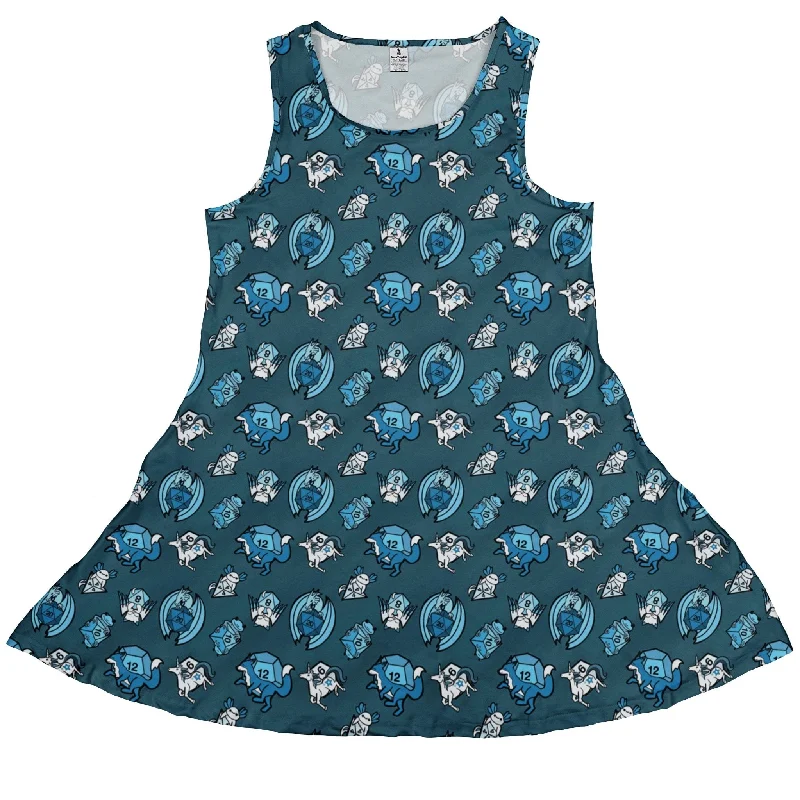 Dice Critters Blue Monochrome Dress Tunics Essential wardrobe