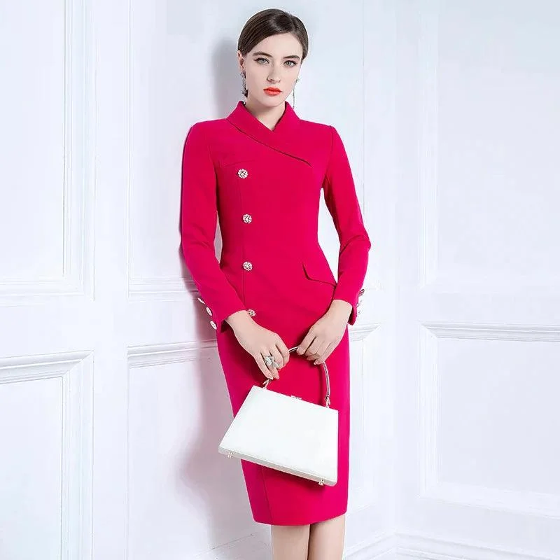Autumn/Winter Celebrity Suit Dress: Sleek, High-End Formal Wear for Women Tunics Trousers formal