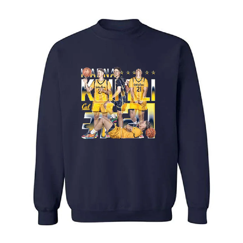 UC Berkeley - NCAA Women's Basketball : Ioanna Krimili - Player Collage Crewneck Sweatshirt Hoodie with V-Neck Classic Versatile UC Berkeley - NCAA Women's Basketball : Ioanna Krimili - Player Collage Crewneck Sweatshirt Hoodie with V-Neck Classic Versatile