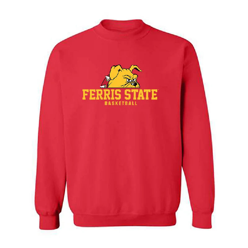 Ferris State - NCAA Women's Basketball : Mara Mitchell - Classic Shersey Crewneck Sweatshirt Hoodie with Hem Applique Textured Unique Ferris State - NCAA Women's Basketball : Mara Mitchell - Classic Shersey Crewneck Sweatshirt Hoodie with Hem Applique Textured Unique