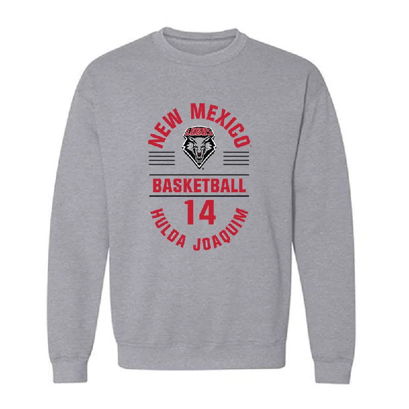 New Mexico - NCAA Women's Basketball : Hulda Joaquim - Classic Fashion Shersey Crewneck Sweatshirt Hoodie with Hem Applique Textured Unique New Mexico - NCAA Women's Basketball : Hulda Joaquim - Classic Fashion Shersey Crewneck Sweatshirt Hoodie with Hem Applique Textured Unique