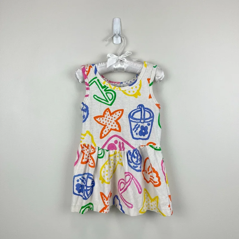 Vintage Sleeveless Colorful Beach Dress Toddler Girl Tunics Chic fashionable