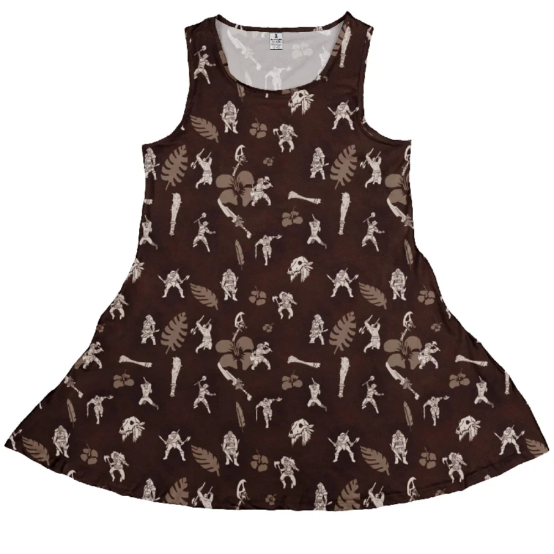 Dnd Barbarian Class Hawaiian Dress Tunics Chic elegant