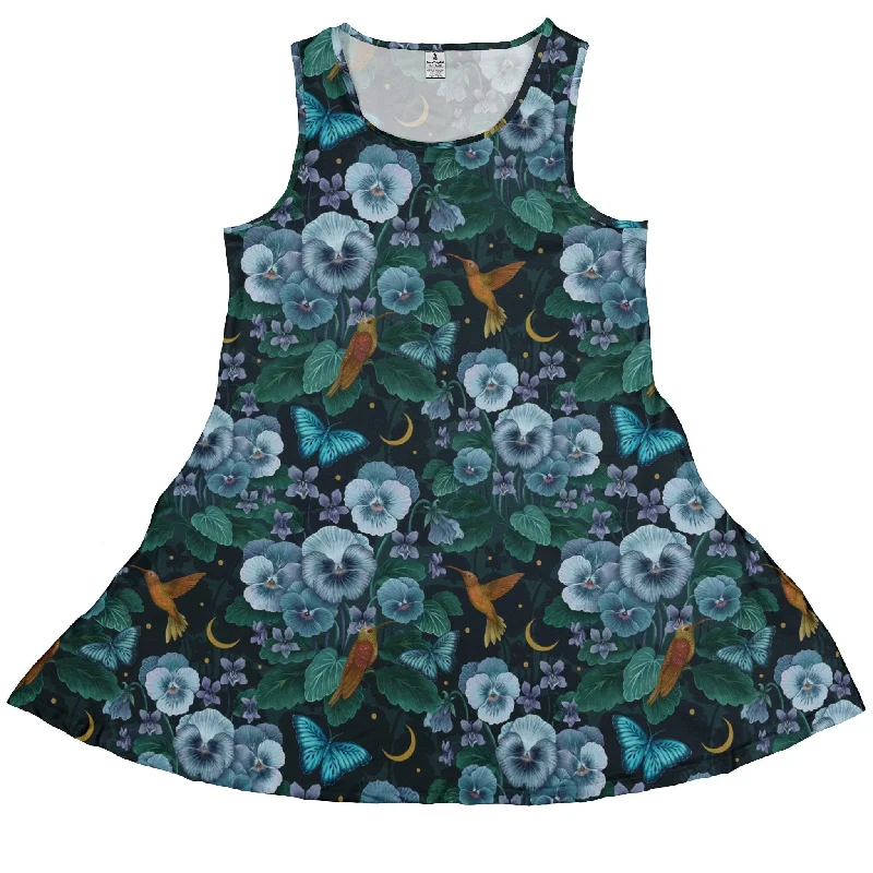 Episodic Violet Night Dress Crew Neckline Sporty