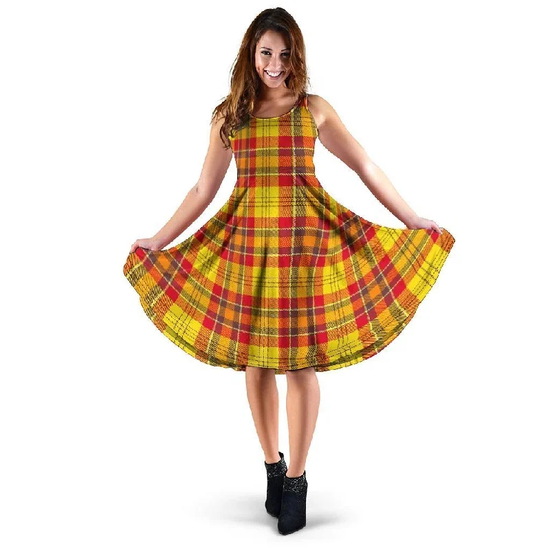 Yellow Plaid Tartan Dress Tunics Cozy soft