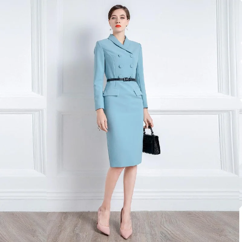 High End Ladies' Temperament Professional French Suit Dress Tunics Office stylish