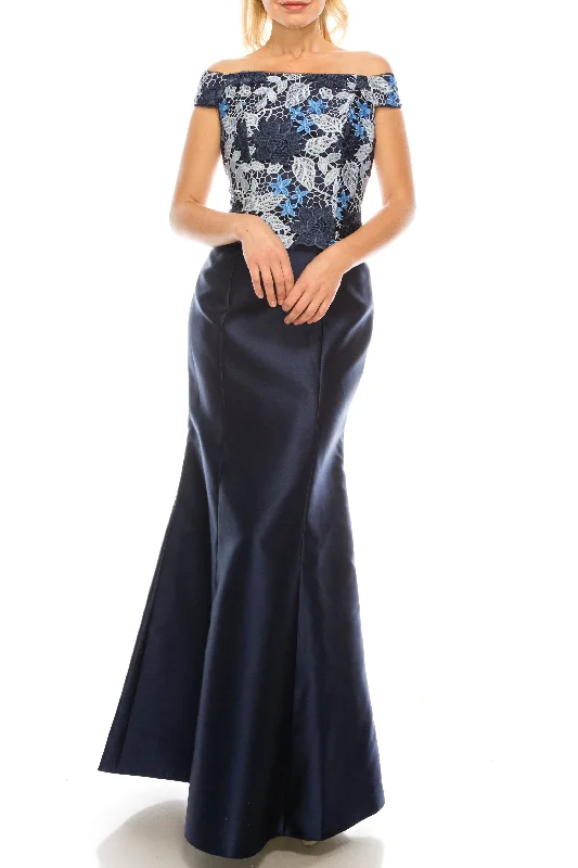 Adrianna Papell Powder Blue Multi Off-Shoulder Peplum Evening Dress Tunics Essential wardrobe Adrianna Papell Powder Blue Multi Off-Shoulder Peplum Evening Dress Tunics Essential wardrobe