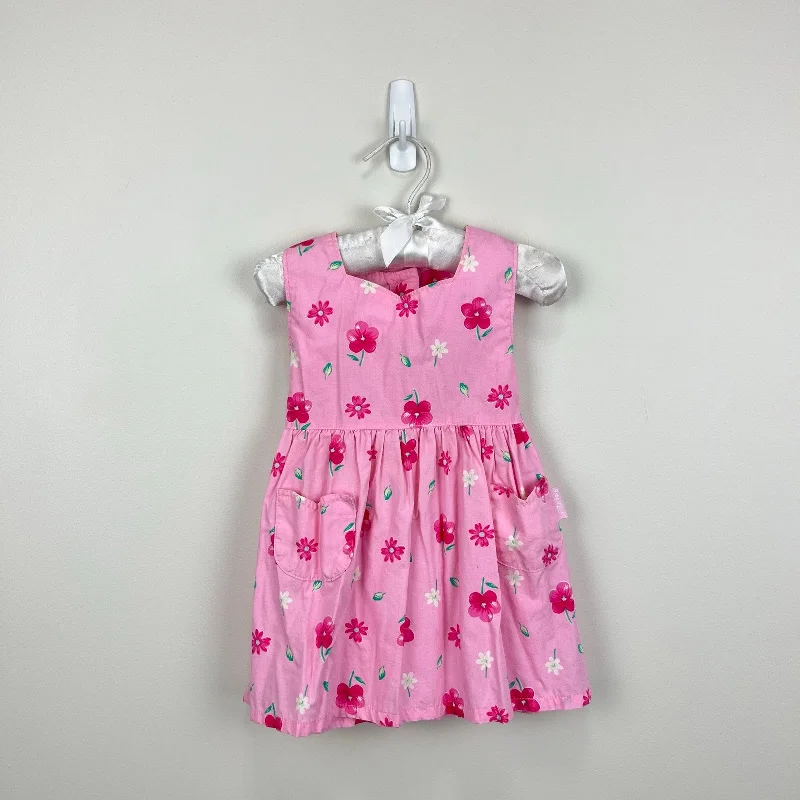 Vintage OshKosh B'gosh Pink Floral Sun Dress 18 Months Tunics Winter warm