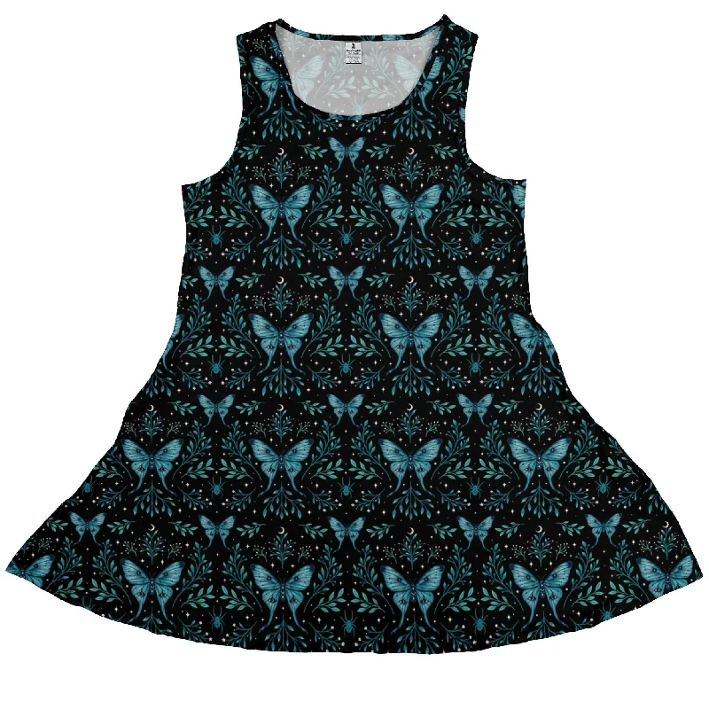 Episodic Mystical Butterfly Blue Dress Tunics Hiking breathable