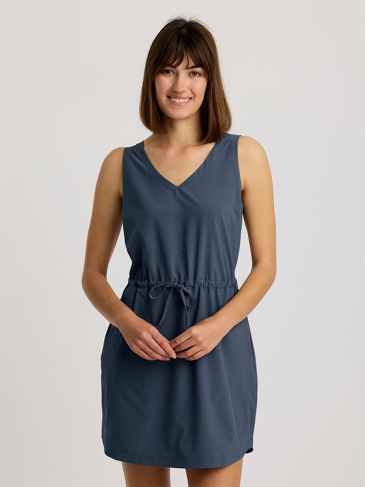 Women's Breeze Dress - Storm Cloud Crew Neckline Casual