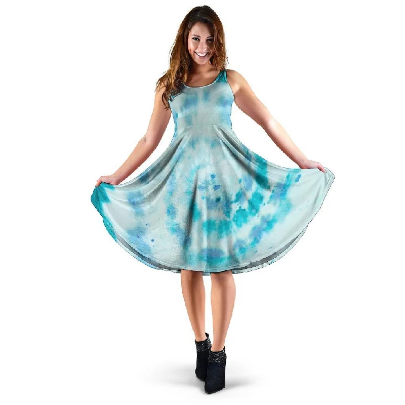 Turquoise Tie Dye Dress Tunics Trendy modern