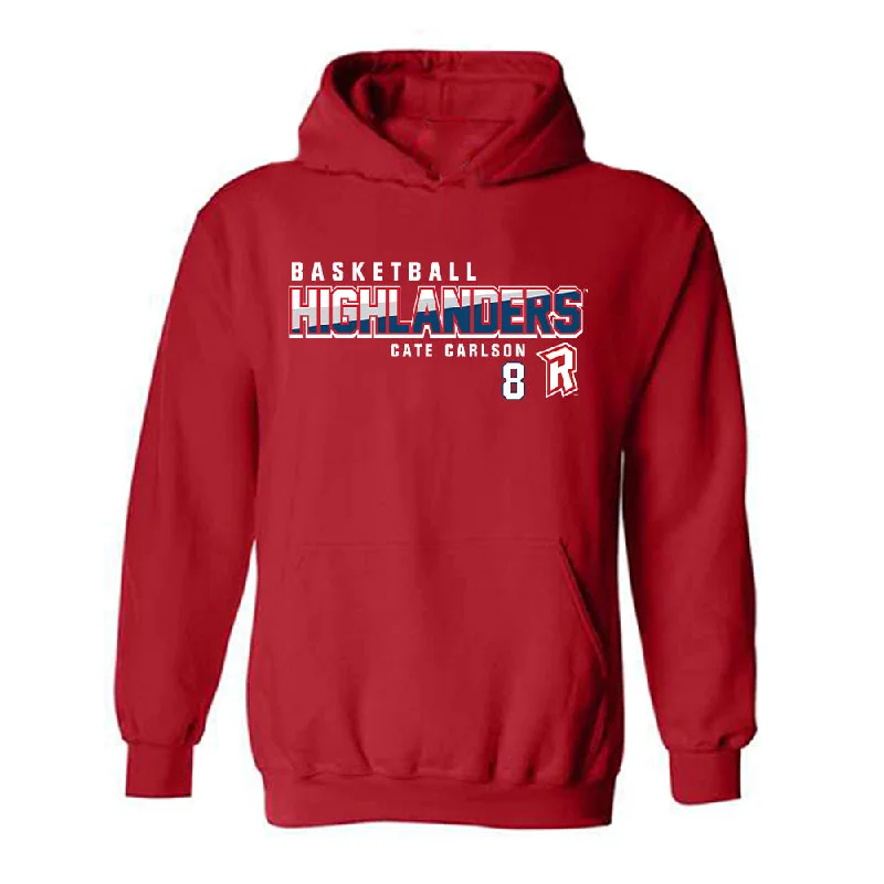 Radford - NCAA Women's Basketball : Cate Carlson - Classic Fashion Shersey Hooded Sweatshirt Hoodie with Metallic Shiny Futuristic Radford - NCAA Women's Basketball : Cate Carlson - Classic Fashion Shersey Hooded Sweatshirt Hoodie with Metallic Shiny Futuristic