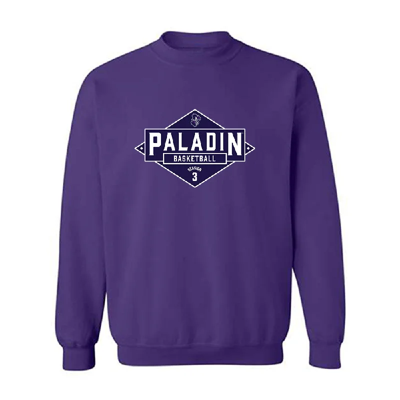 Furman - NCAA Women's Basketball : Jada Session - Classic Fashion Shersey Crewneck Sweatshirt Hoodie with Pattern Geometric Abstract Furman - NCAA Women's Basketball : Jada Session - Classic Fashion Shersey Crewneck Sweatshirt Hoodie with Pattern Geometric Abstract