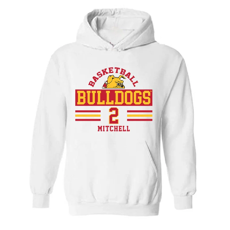 Ferris State - NCAA Women's Basketball : Mara Mitchell - Classic Fashion Shersey Hooded Sweatshirt Hoodie with Hem Raw Edge Edgy Unfinished Ferris State - NCAA Women's Basketball : Mara Mitchell - Classic Fashion Shersey Hooded Sweatshirt Hoodie with Hem Raw Edge Edgy Unfinished