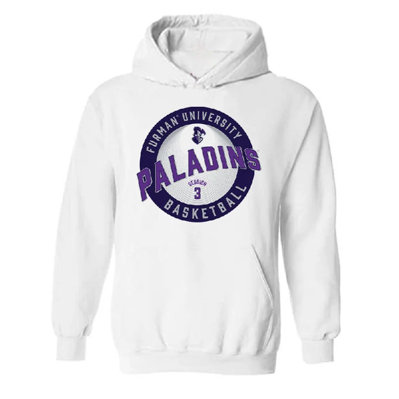 Furman - NCAA Women's Basketball : Jada Session - Classic Fashion Shersey Hooded Sweatshirt Hoodie with Color Block Contrast Stylish Furman - NCAA Women's Basketball : Jada Session - Classic Fashion Shersey Hooded Sweatshirt Hoodie with Color Block Contrast Stylish