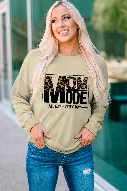 Letter Graphic Leopard Dropped Shoulder Sweatshirt Hoodie with Hem Ribbing Snug Secure Letter Graphic Leopard Dropped Shoulder Sweatshirt Hoodie with Hem Ribbing Snug Secure