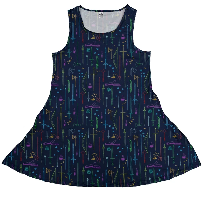 Fantasy Rpg Weapons Items Navy Dnd Dress Tunics Floral girly