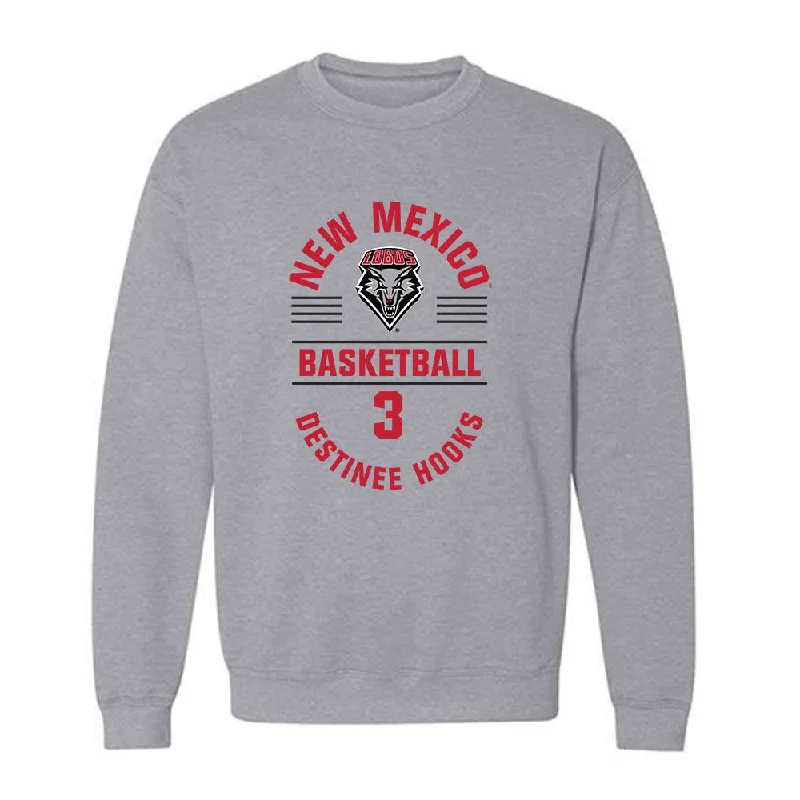 New Mexico - NCAA Women's Basketball : Destinee Hooks - Classic Fashion Shersey Crewneck Sweatshirt Hoodie with Raglan Sleeves Sporty Comfortable
